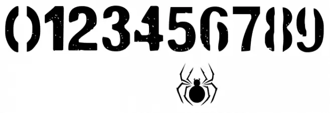 PENCIL STENCIL Font OTHER CHARS