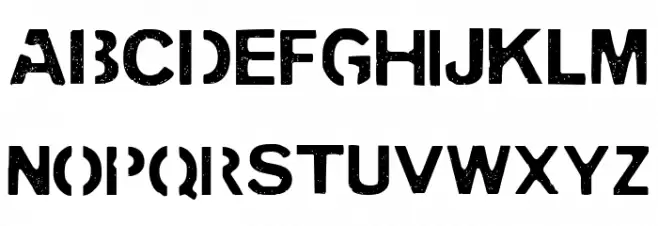 PENCIL STENCIL フォント 大文字