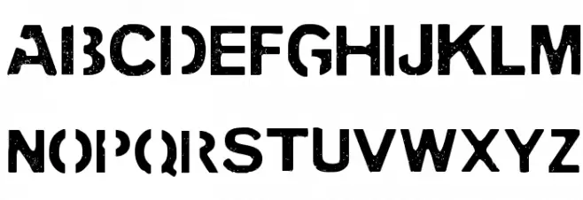 PENCIL STENCIL Polices MAJUSCULES