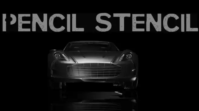 PENCIL STENCIL फ़ॉन्ट examples