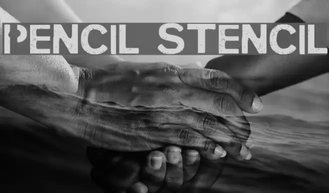 PENCIL STENCIL फ़ॉन्ट examples
