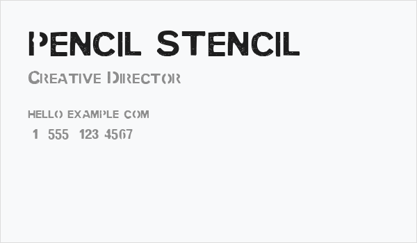 PENCIL STENCIL Business Card