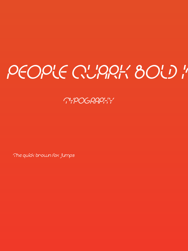 PEOPLE QUARK Bold Italic Poster