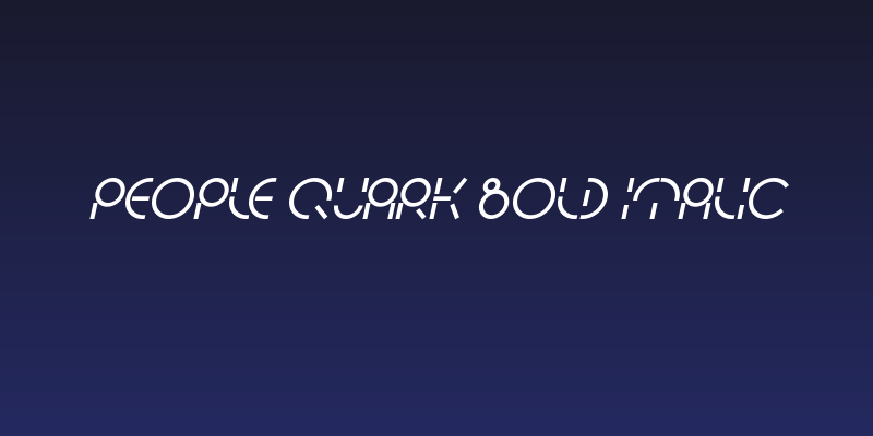 PEOPLE QUARK Bold Italic Social Header