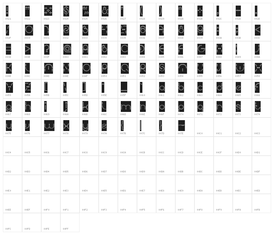 PEOPLE QUARK-Hollow-Inverse Character Map
