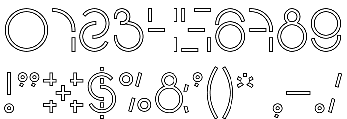 PEOPLE QUARK-Hollow Font OTHER CHARS