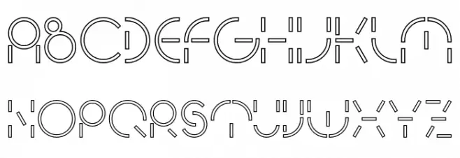 PEOPLE QUARK-Hollow Polices MAJUSCULES