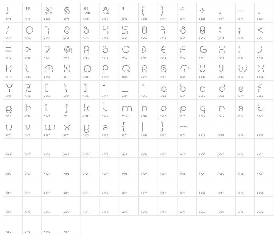 PEOPLE QUARK-Hollow Character Map