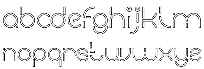 PEOPLE QUARK-Hollow Font LOWERCASE