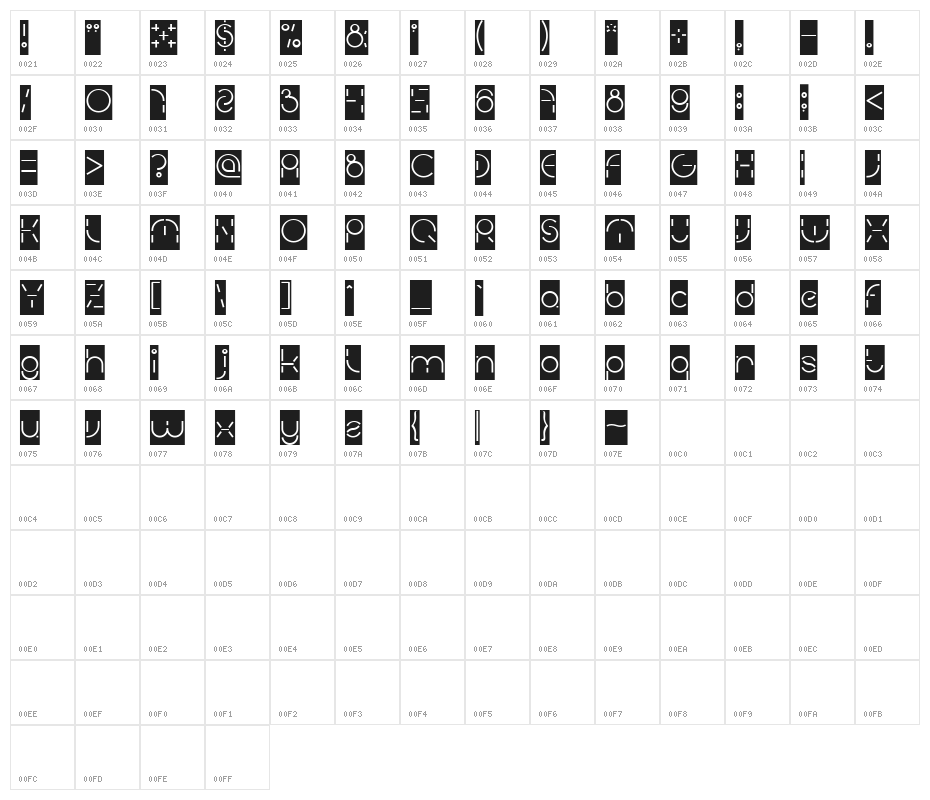 PEOPLE QUARK-Inverse Character Map