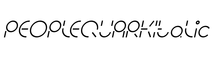 PEOPLE QUARK Italic  font caratteri gratis