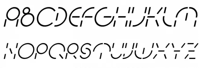 PEOPLE QUARK Italic Caratteri MAIUSCOLE