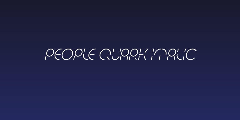 PEOPLE QUARK Italic Social Header