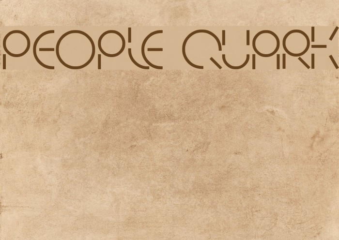 PEOPLE QUARK Font examples
