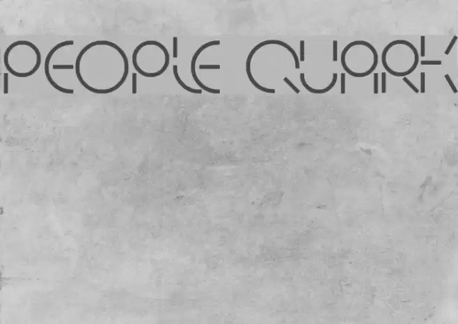 PEOPLE QUARK Font examples