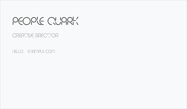 PEOPLE QUARK Business Card