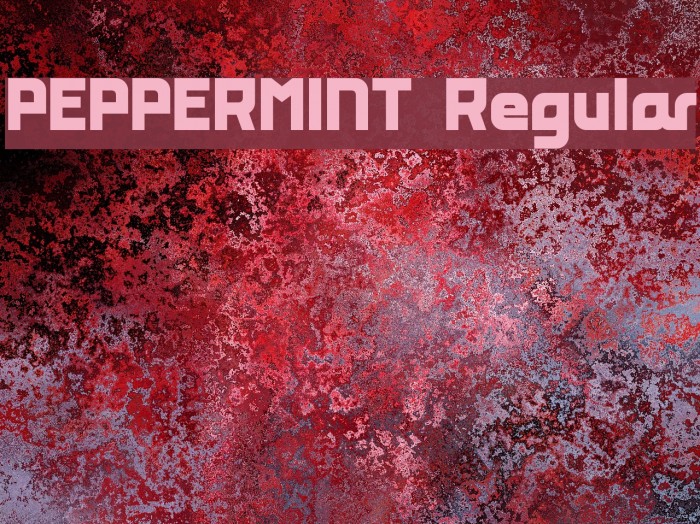 PEPPERMINT Regular Font examples
