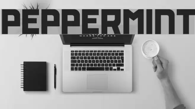 PEPPERMINT Font examples