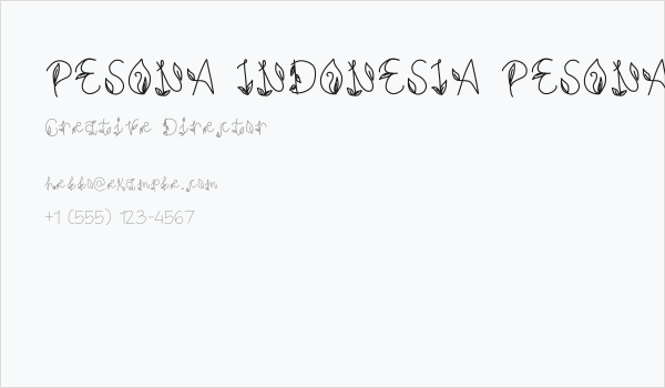 PESONA INDONESIA PESONA INDONESIA Business Card