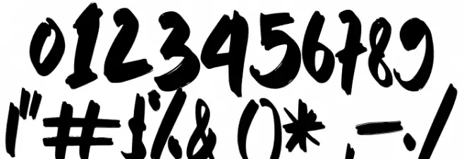 PEUNABRUSH-Regular Font OTHER CHARS