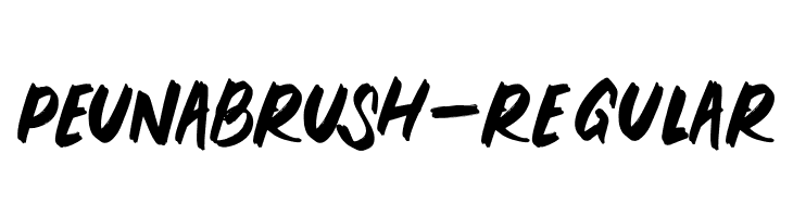 PEUNABRUSH-Regular  font caratteri gratis