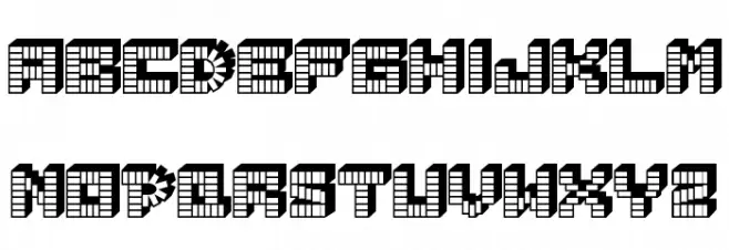 PEZ font Шрифта ВЕРХНИЙ