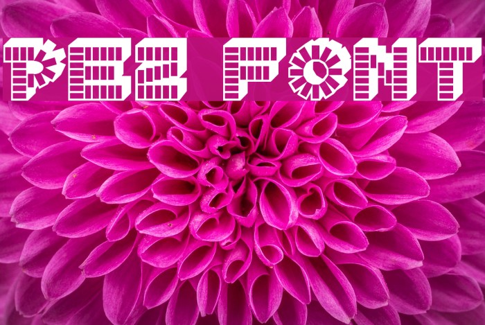 PEZ font Font examples