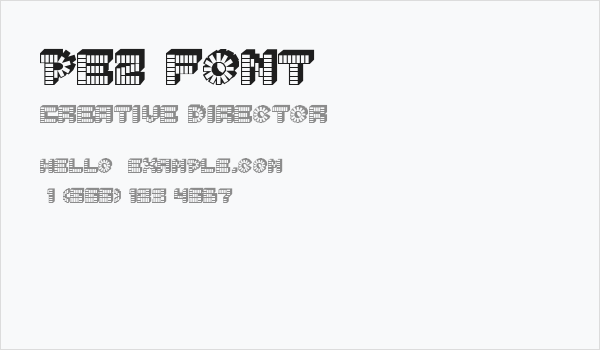 PEZ font Business Card