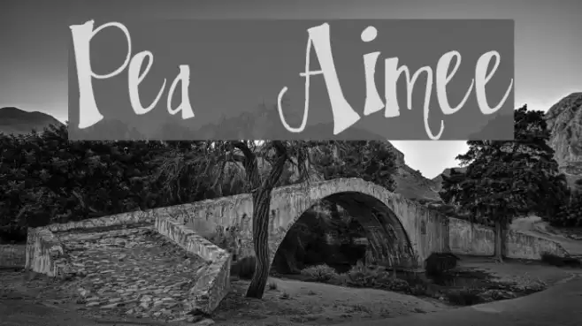 Pea Aimee Font examples