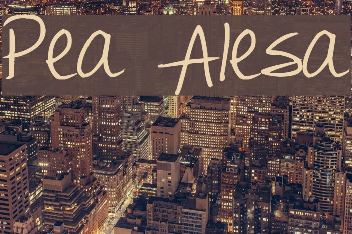 Pea Alesa フォント examples