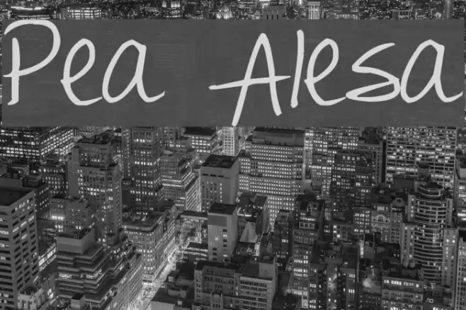 Pea Alesa Font examples
