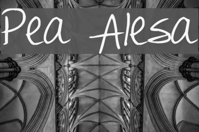 Pea Alesa Font examples