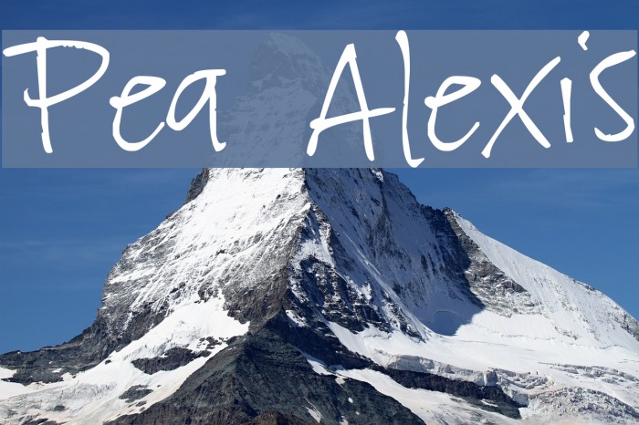 Pea Alexis Font examples