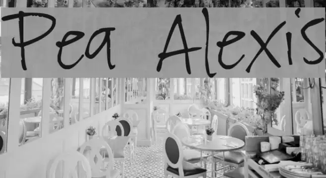 Pea Alexis フォント examples