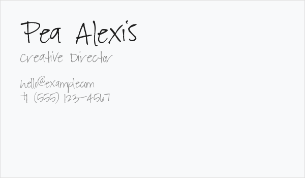 Pea Alexis Business Card