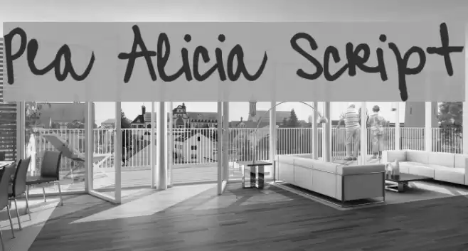 Pea Alicia Script Font examples