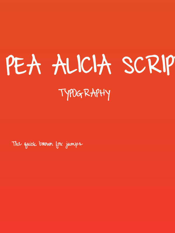 Pea Alicia Script Poster