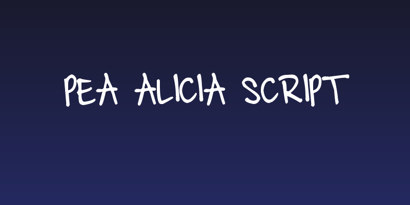 Pea Alicia Script Social Header