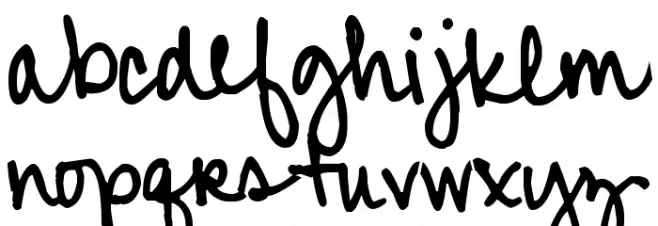 Pea Alicia Script फ़ॉन्ट लोअरकेस