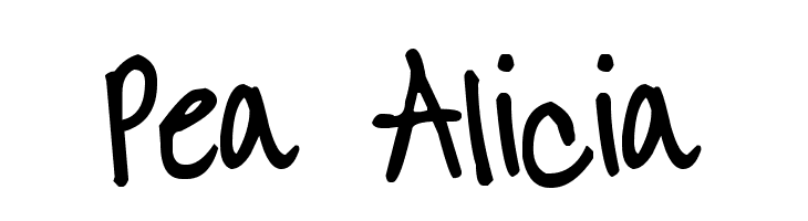 Pea Alicia  font caratteri gratis