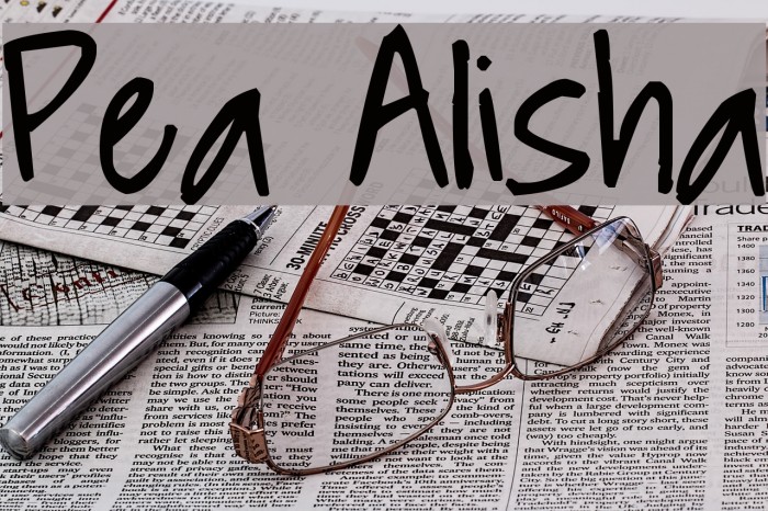 Pea Alisha Font examples