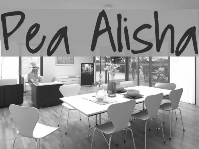 Pea Alisha Font examples
