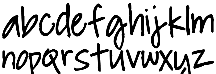 Pea Alisha Font LOWERCASE