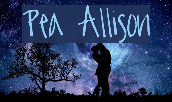 Pea Allison Font examples