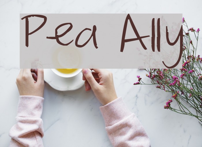 Pea Ally Font examples