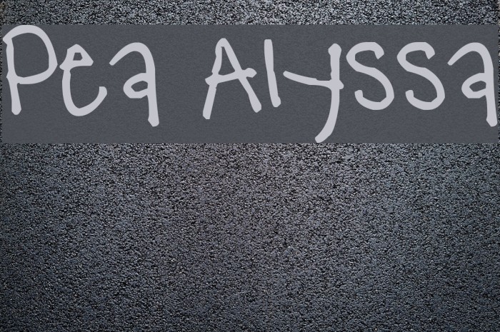 Pea Alyssa Font examples