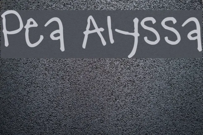 Pea Alyssa Example 1