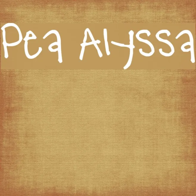 Pea Alyssa Example 2