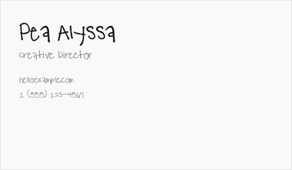 Pea Alyssa Business Card