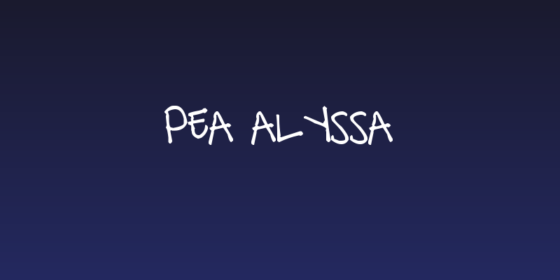 Pea Alyssa Social Header